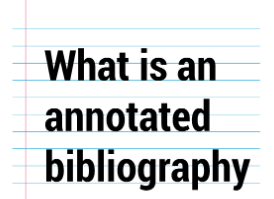 learn what is annotated-bibliography